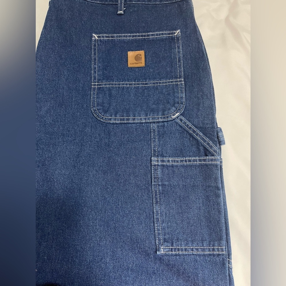 Carhartt Work Dungaree Cargo Utility Construction Work Pants Size 44x30 - Picture 3 of 6